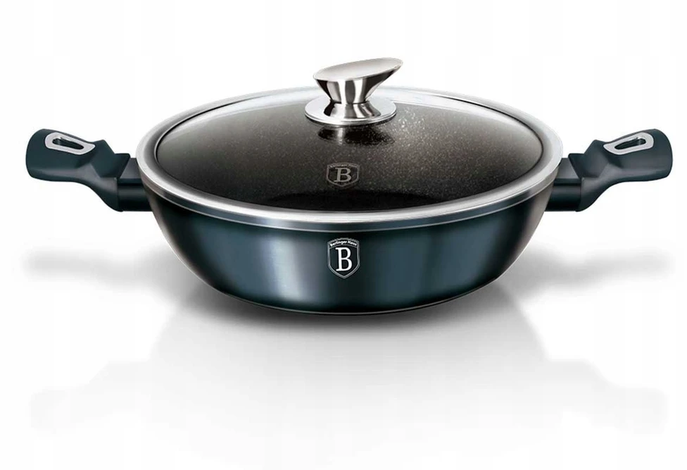 BH-6794 - Žemas granitinis puodas 28 cm 3,8 l Berlinger Haus Aquamarine Line