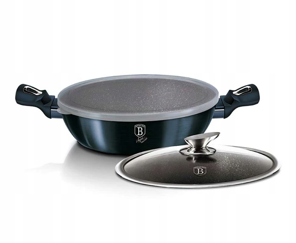BH-6794 - Žemas granitinis puodas 28 cm 3,8 l Berlinger Haus Aquamarine Line