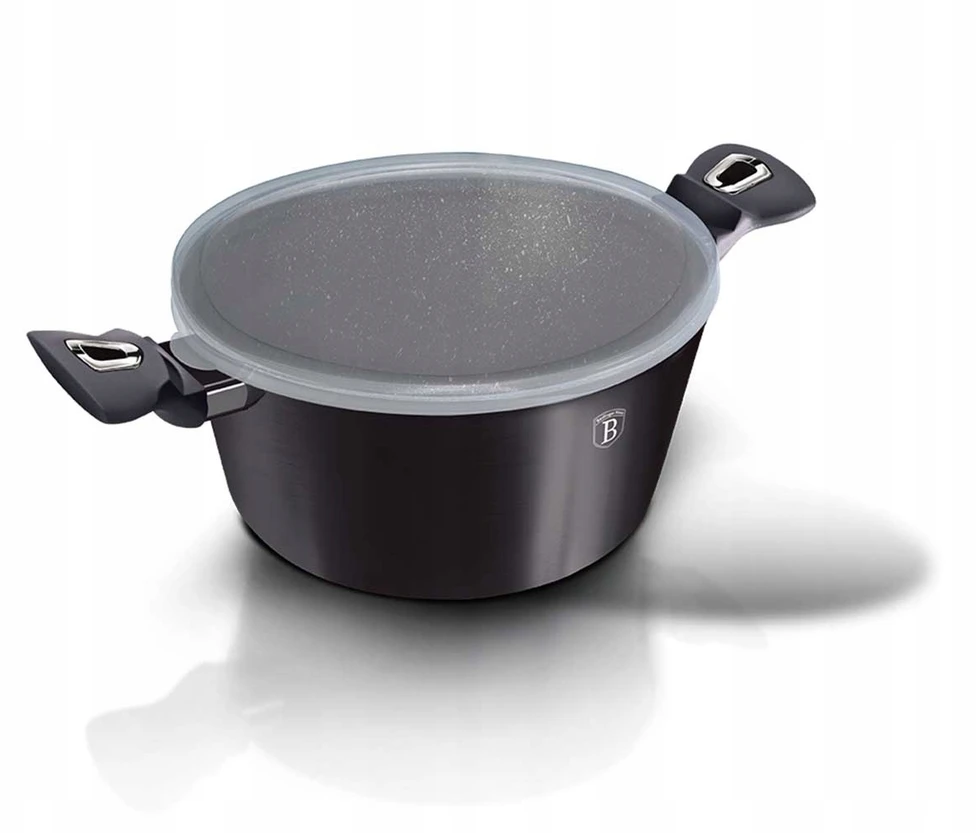 Puodas su dangčiu BERLINGER HAUS CARBON PRO, Ø24 cm, 6,1 l