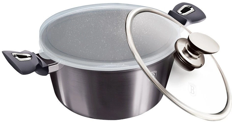 Puodas su dangčiu BERLINGER HAUS CARBON PRO, Ø24 cm, 6,1 l