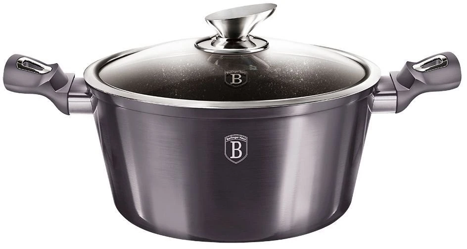 Puodas su dangčiu BERLINGER HAUS CARBON PRO, Ø24 cm, 6,1 l