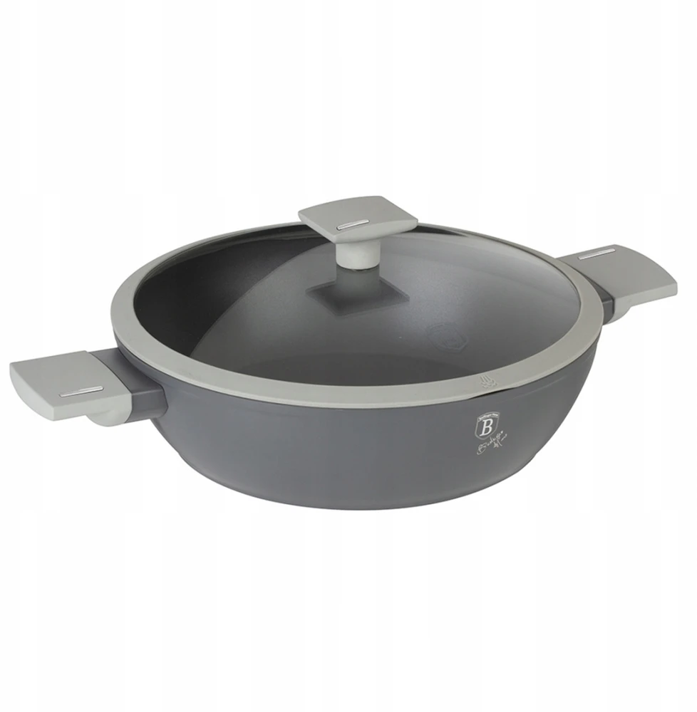 BH-7070 - Plokščias titano puodas 28 cm Berlinger Haus Aspen kolekcija