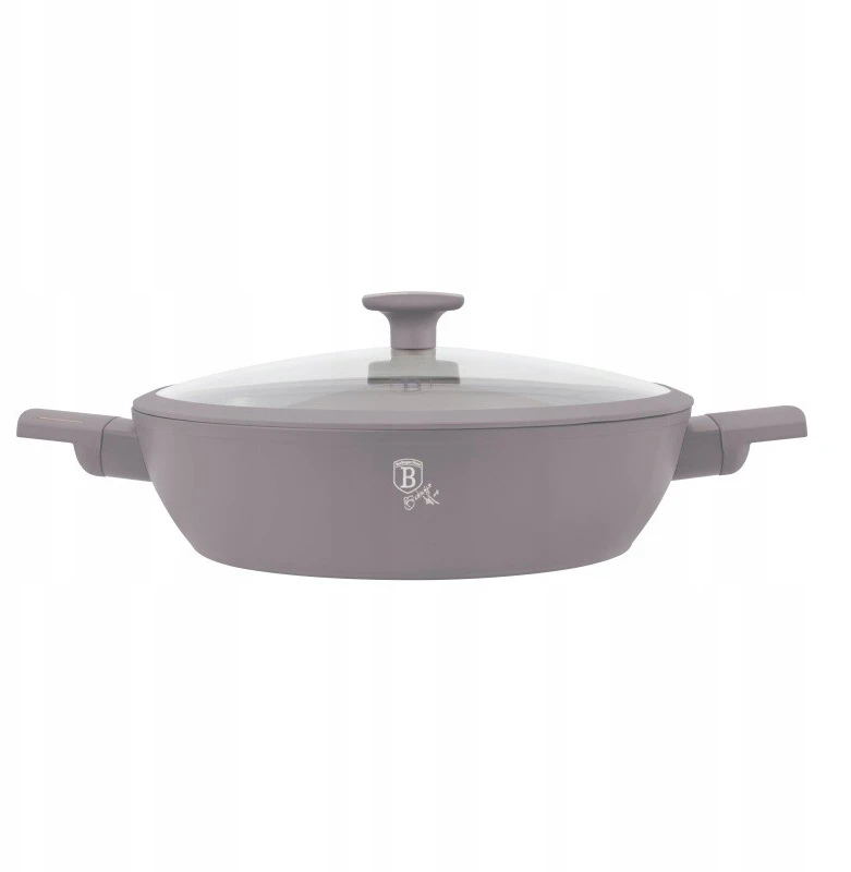 BH-8099 - Plokščias titano puodas 30 cm Berlinger Haus Taupe kolekcija