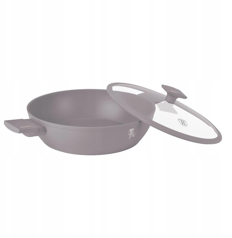 BH-8099 - Plokščias titano puodas 30 cm Berlinger Haus Taupe kolekcija