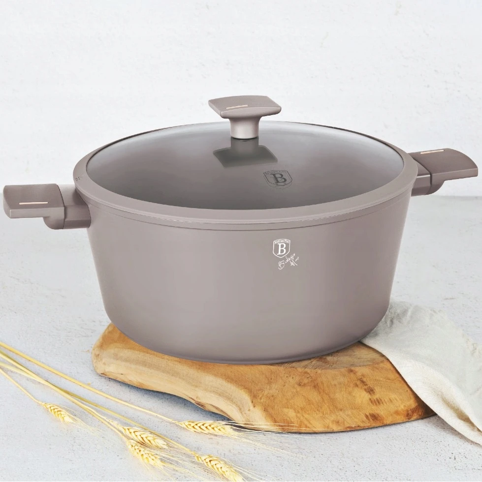 BH-8103 - Titano puodas 30 cm Berlinger Haus Taupe kolekcija