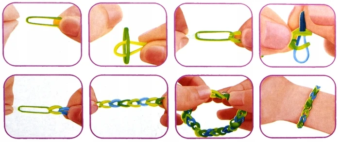 Biały RAINBOW LOOM BANDS, stebuklingos guminės juostos karoliukų pynimui MEGA SET 5057