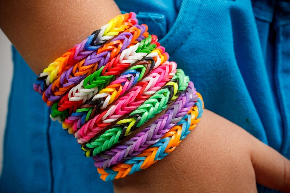 Biały RAINBOW LOOM BANDS, stebuklingos guminės juostos karoliukų pynimui MEGA SET 5057