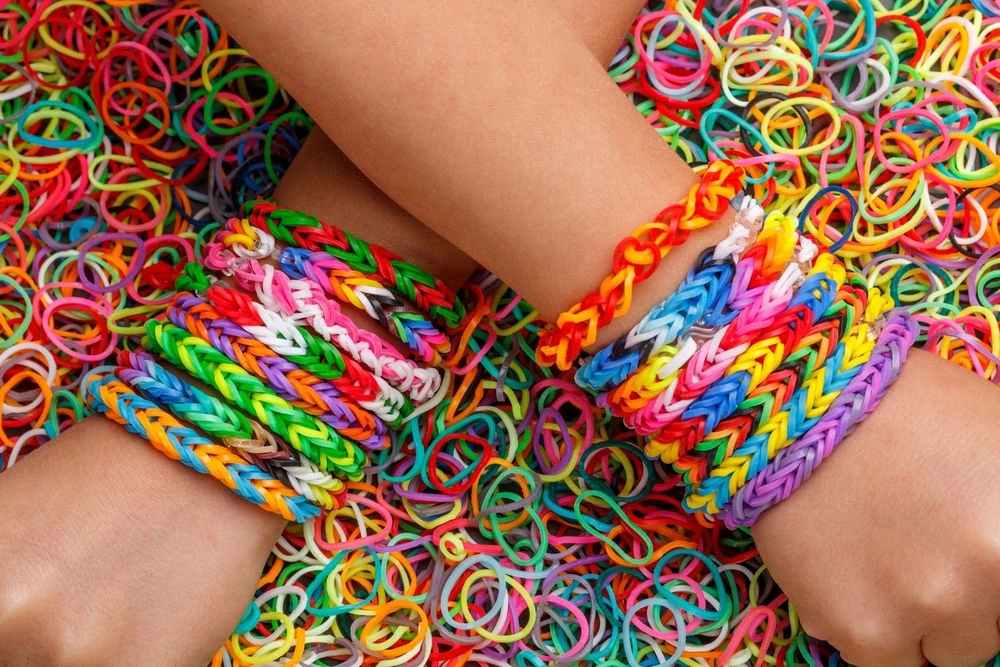 Biały RAINBOW LOOM BANDS, stebuklingos guminės juostos karoliukų pynimui MEGA SET 5057