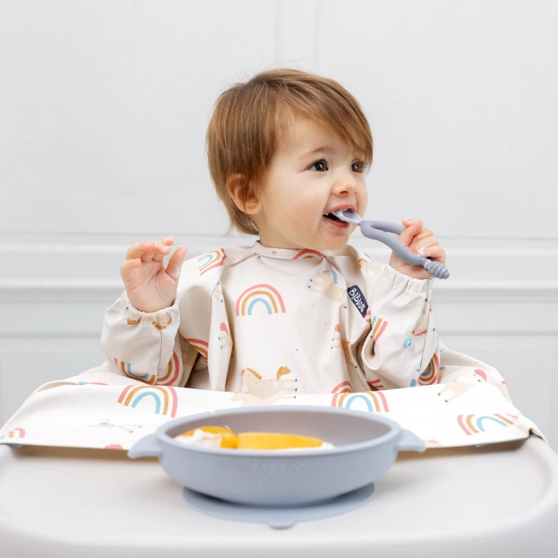 BIBADO Neperšlampamas seilinukas ilgomis rankovėmis BLW Unicorns Fairytale Foodie
