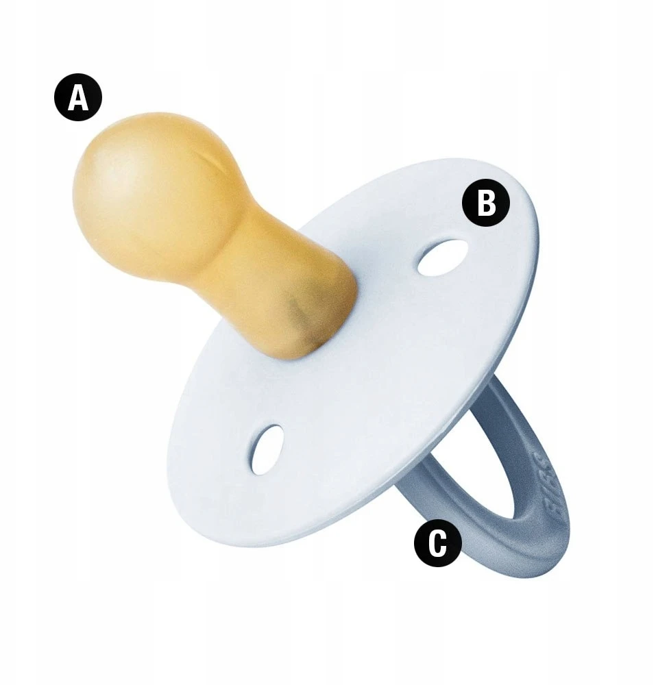 Bibs 2 vnt. kaučiuko čiulptukai 18+ mėn. - Iron Mėlyna