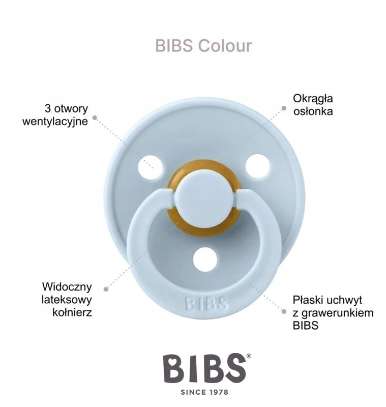 Bibs anatomiciniai čiulptukai 6m+, kaučiukas, 2 vnt.