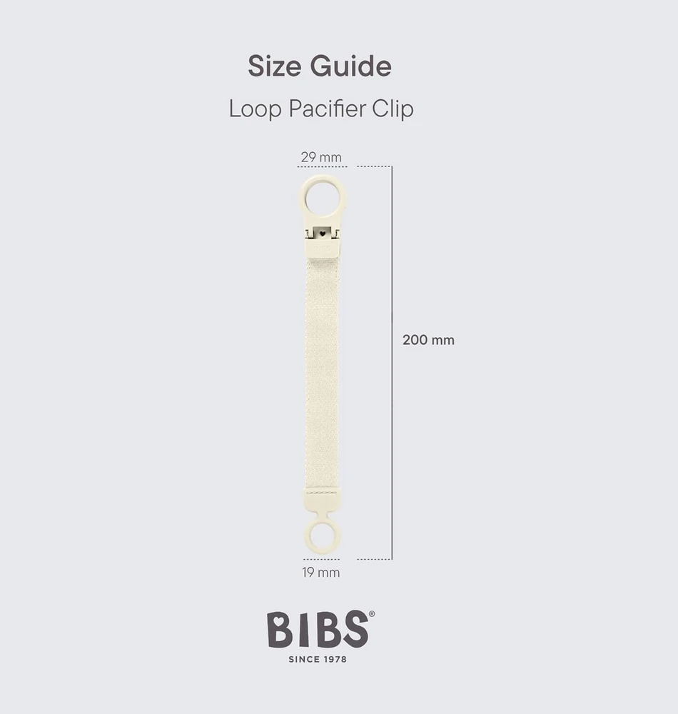 BIBS čiulptuko laikiklis Loop Ivory, baltas