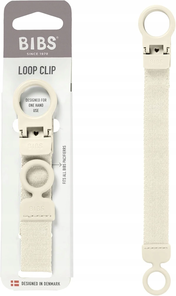 BIBS čiulptuko laikiklis Loop Ivory, baltas