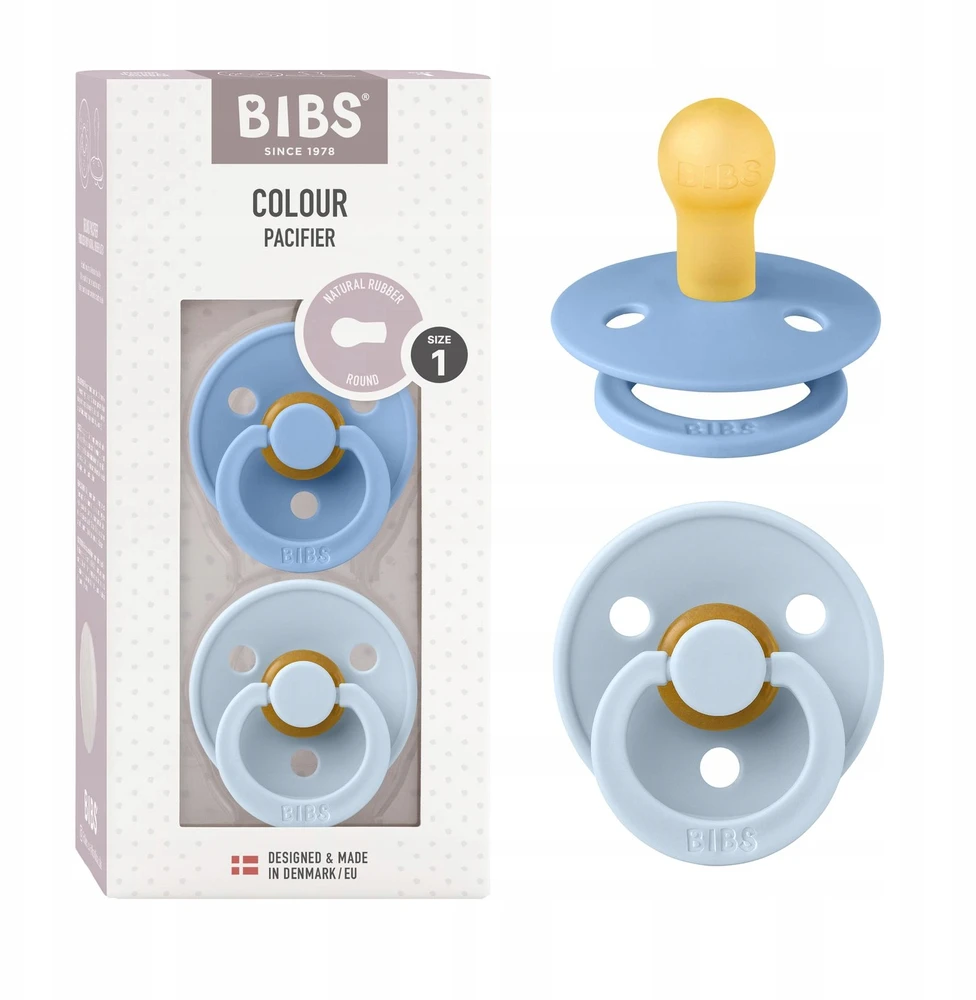 BIBS čiulptukų rinkinys 1 dydis (0 - 6 mėn.) Sky Mėlyna / Baby Mėlyna