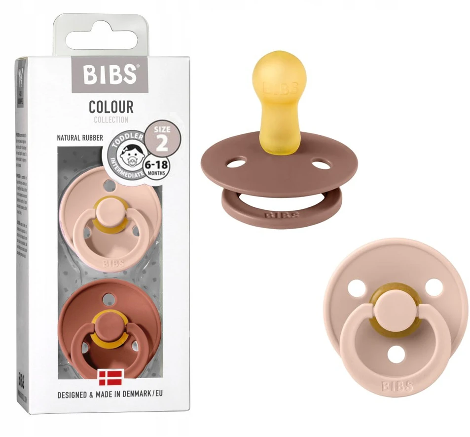 BIBS čiulptukų rinkinys 2 dydis (6 - 18 mėn.) Woodchuck / Blush