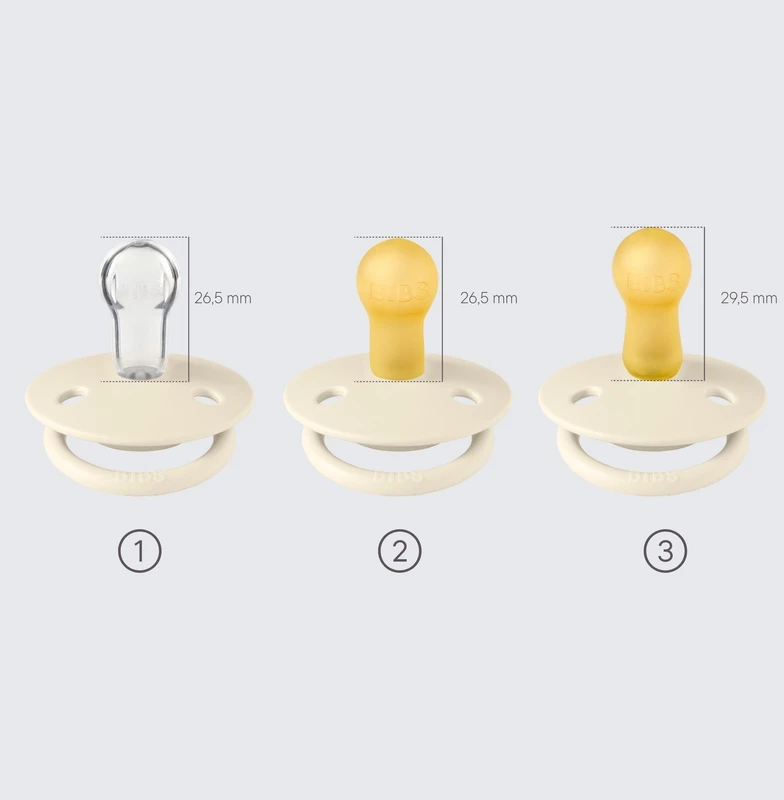 BIBS De Lux apvalių čiulptukų rinkinys 2 vnt SILICONE 0-36m Capel Sage