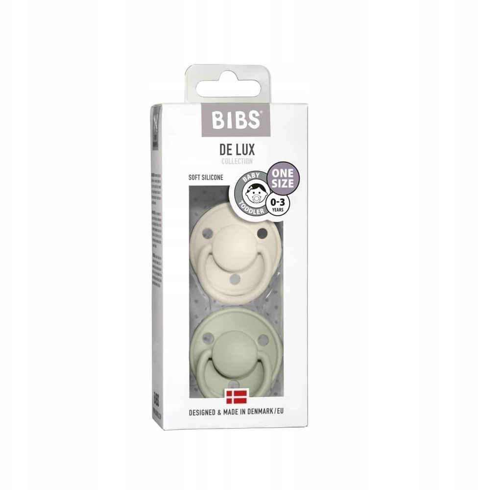 BIBS čiulptukų rinkinys (0 - 36 mėn.) De Lux Ivory / Sage