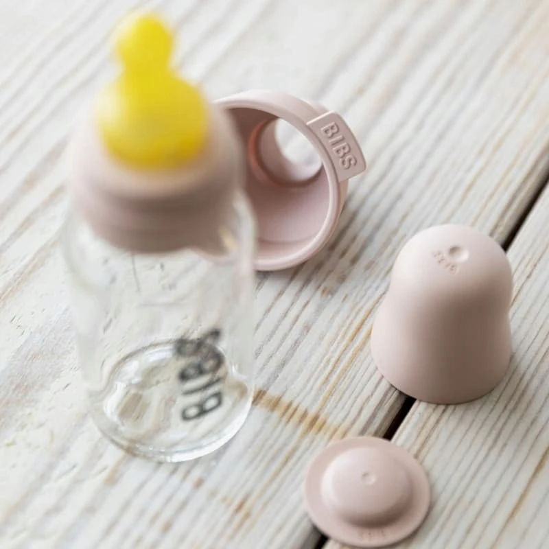BIBS kūdikio buteliukas 110 ml MAUVE HEVEA guminis spenelių stiklas