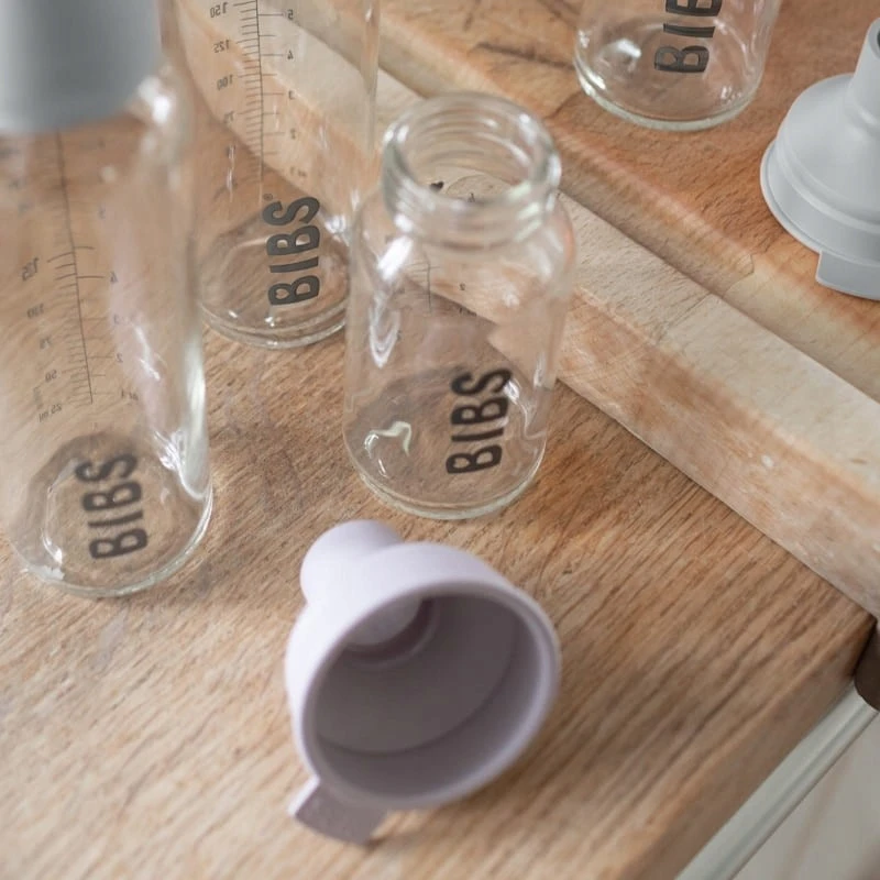 BIBS kūdikio buteliukas 110 ml MAUVE HEVEA guminis spenelių stiklas