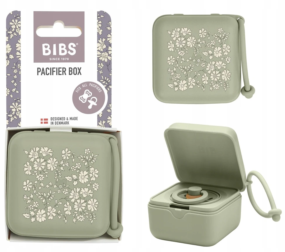 BIBS Liberty dėklo dėžutė vaikiškiems čiulptukams Sage dėklas