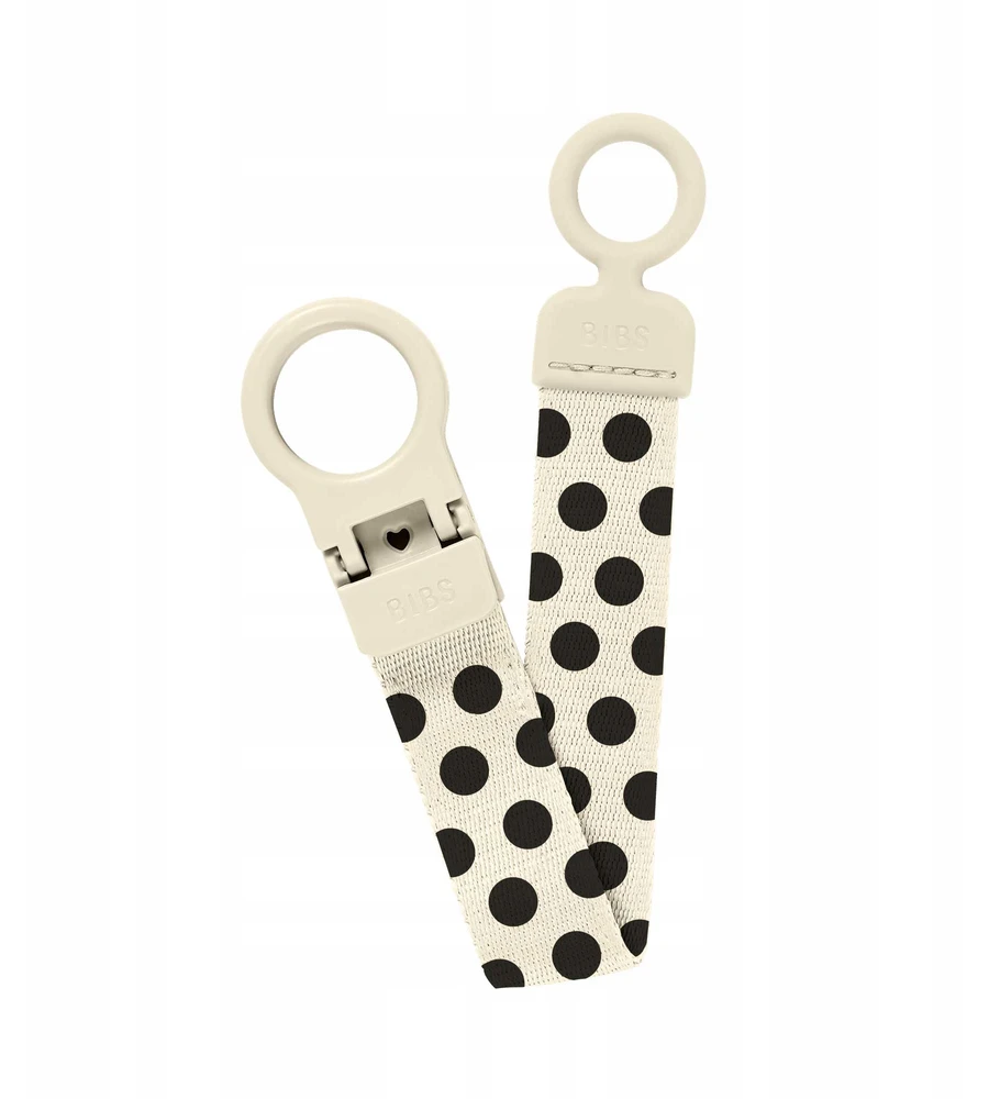 BIBS Loop Polka Dots čiulptuko segtukas 2026 elegantiškas poliesteris 0+ Ivory