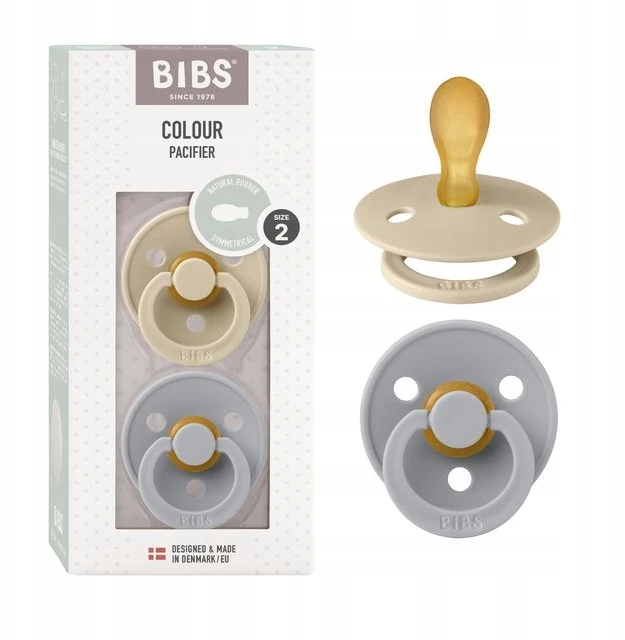 Bibs ortodontiniai kaučiuko čiulptukai 6m+, 2 vnt., Vanilla/cloud