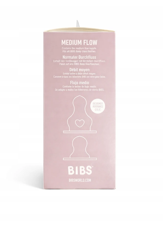 Bibs Seilinukai Guminis buteliuko spenelis 3 m+ 2 vienetų rinkinys BPA FREE MEDIUM Flow