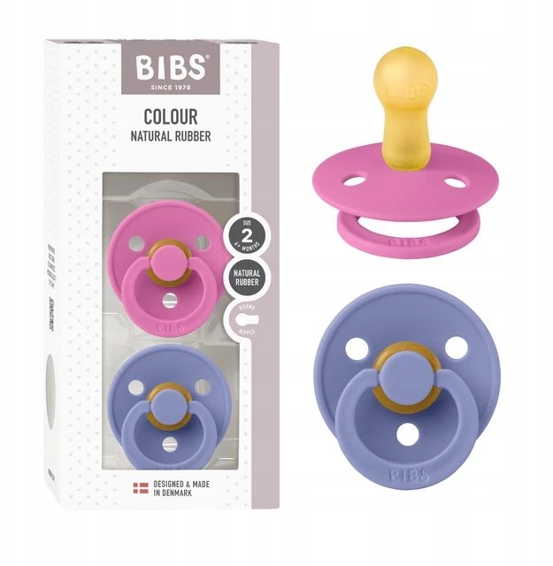 BIBS čiulptukų rinkinys 2 dydis (6 - 18 mėn.) Bubblegum / Peri