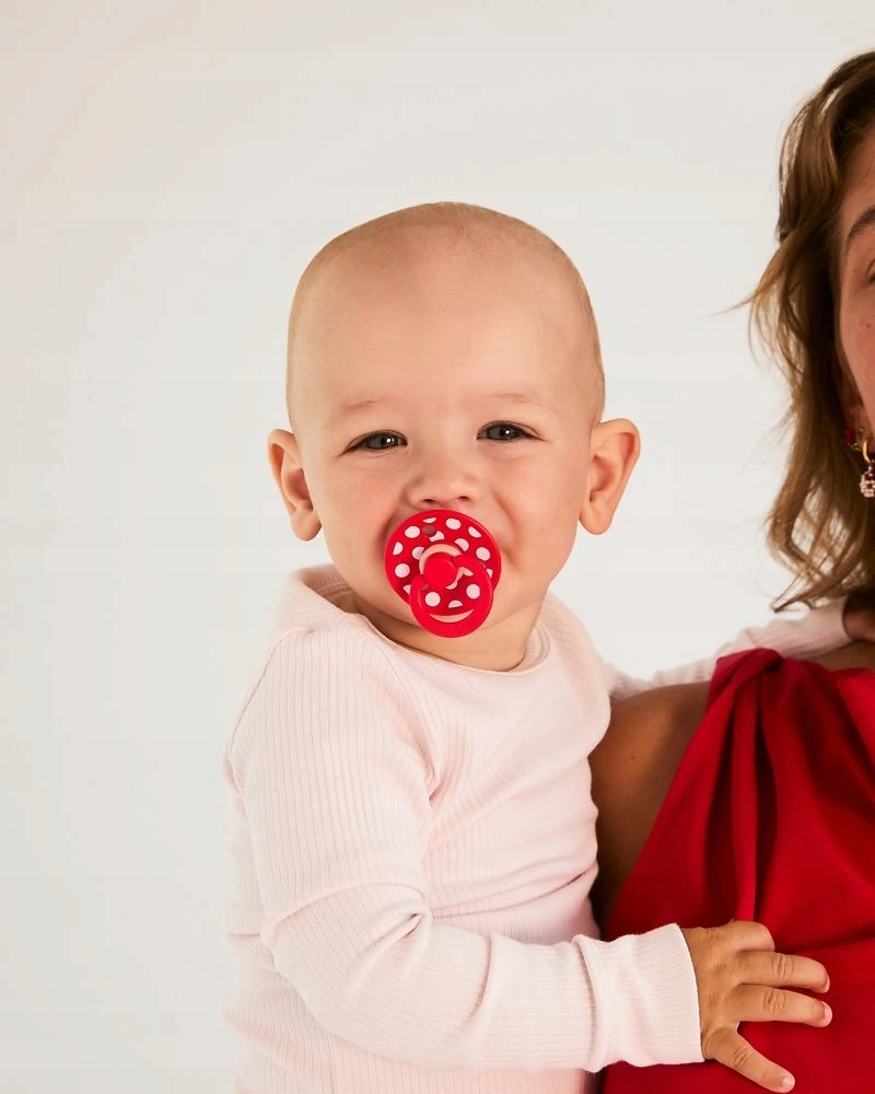 BIBS Studio Polka Dots kūdikio čiulptukas 2 vnt Baby Mėlyna/Steel Mėlyna 0m+