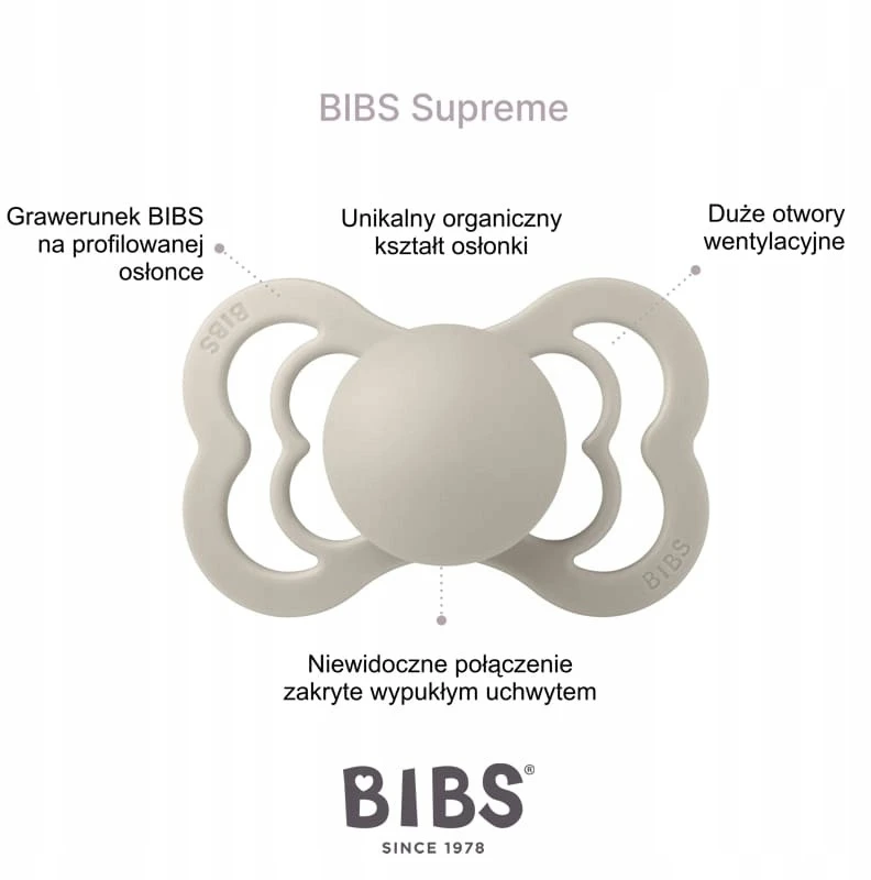 Bibs Supreme kaučiuko čiulptukas 2 vnt. 0 m+