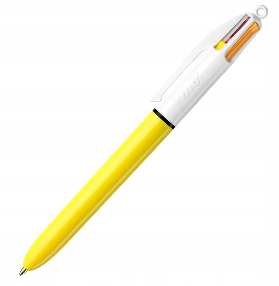 / BIC BALLPOINT 4 COLOR SAULĖS GELTONAS BŪSTAS 1 Vnt