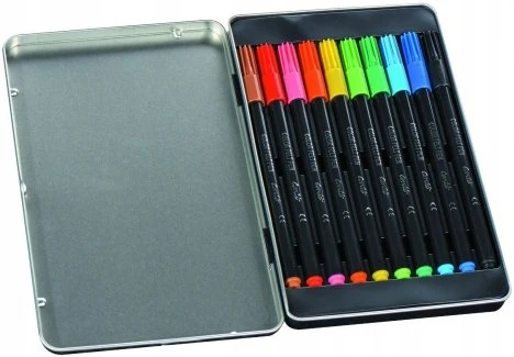 Bic Conte spalvoti markeriai, 10 vnt., metalinė dėžutė