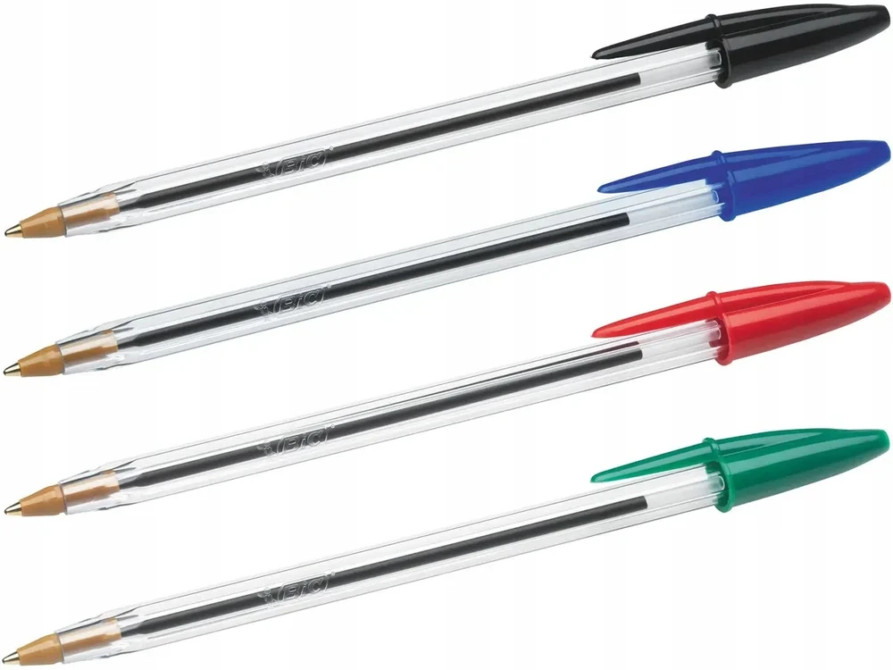 BIC Cristal 1,0 mm rašikliai, įvairių spalvų, 10 vnt. rinkinys