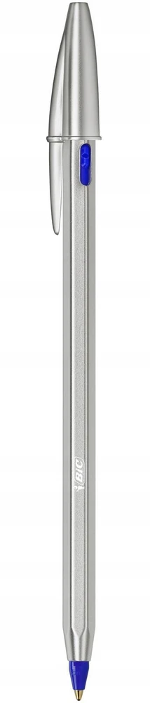 Bic Cristal Re'new metalinis rašiklis, mėlynas, su papildomais 2 rašiklio užpildais