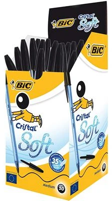 Bic Cristal Soft juodas rašiklis, 1.2mm
