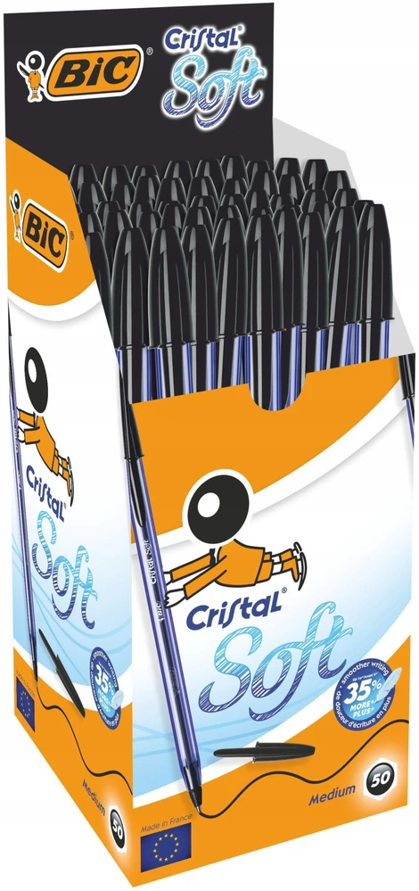 Bic Cristal Soft juodas rašiklis, 1.2mm