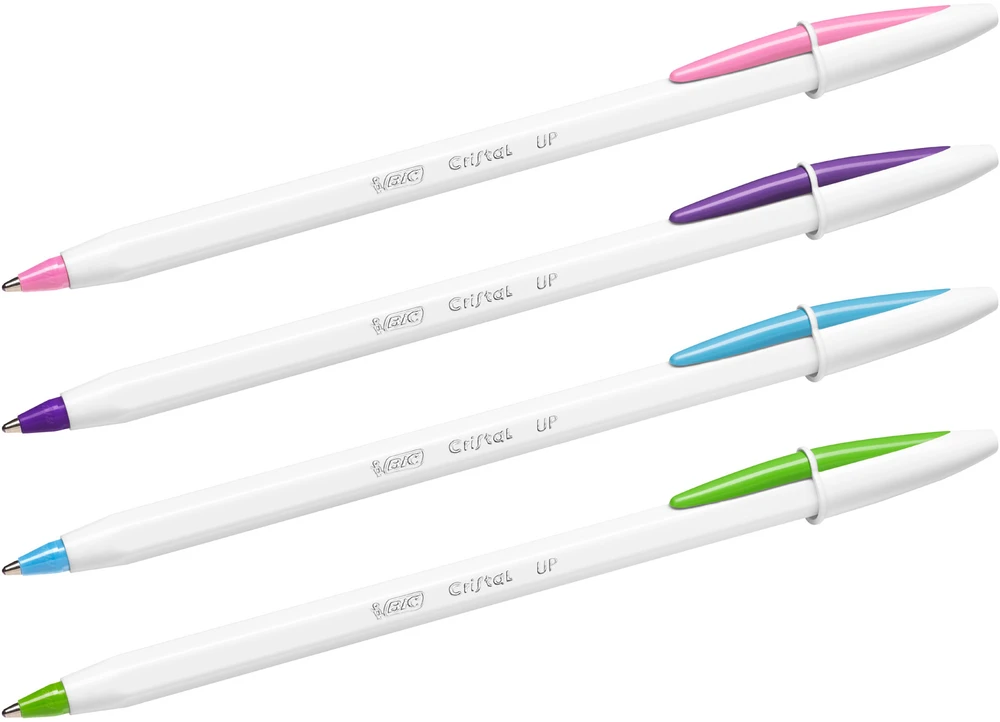 Bic Cristal Up pasteliniai rašikliai, 4 spalvos