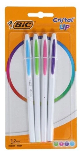 Bic Cristal Up pasteliniai rašikliai, 4 spalvos