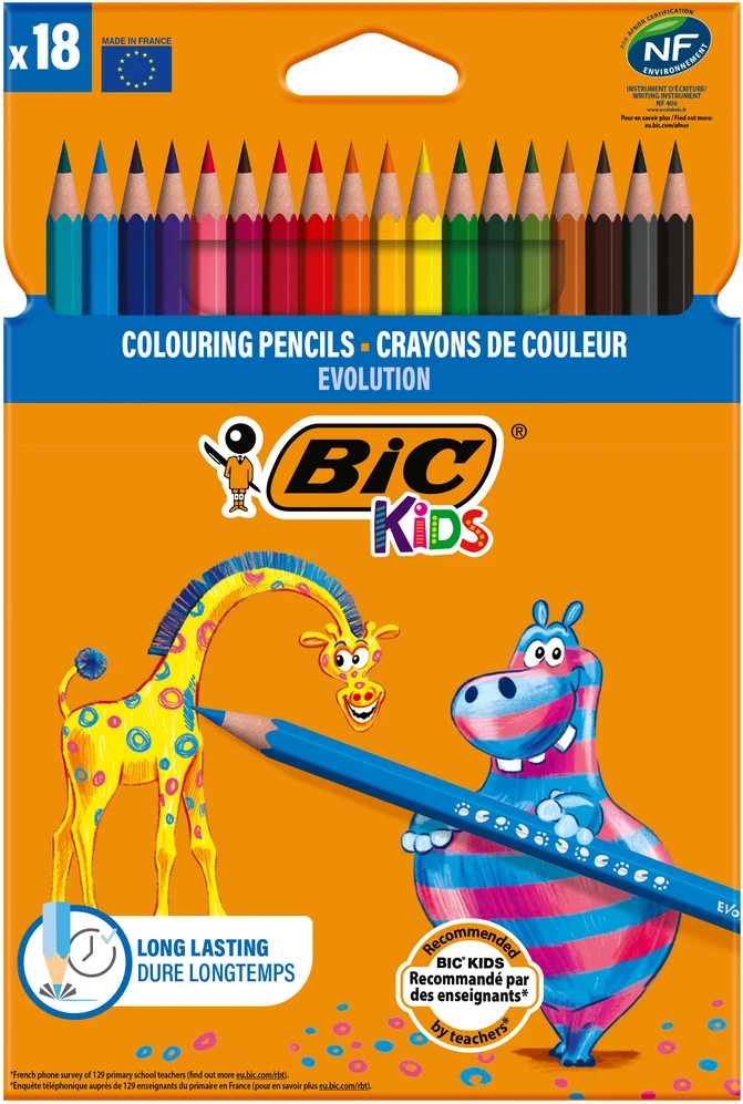BIC Dėklas 18 Spalvotųjų pieštukų Evolution