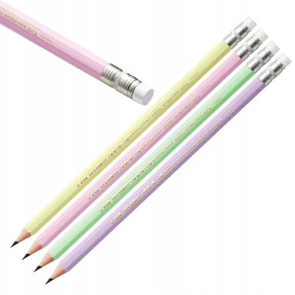 Teka Bic Evolution Pastel Hb pieštukas su trintuku, 12 vnt.