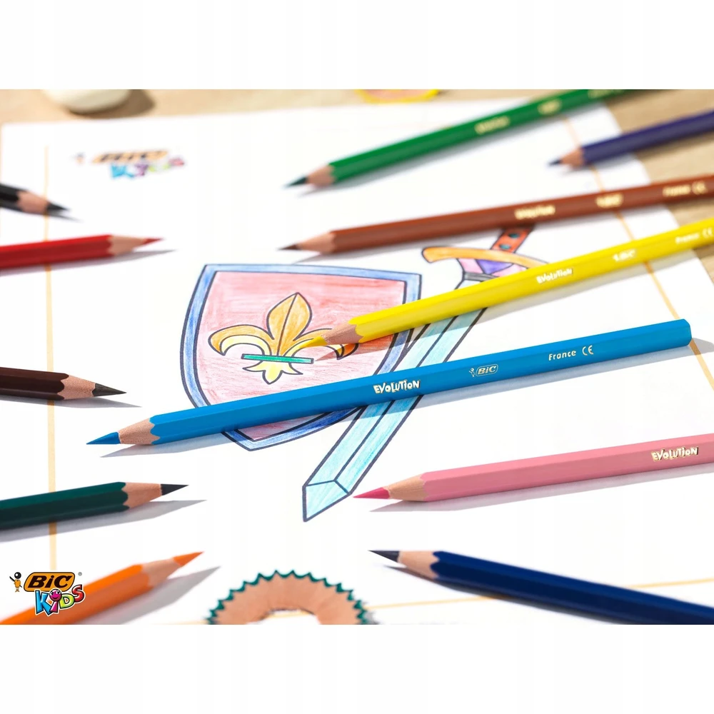 Bic Evolution spalvoti pieštukai, 18 spalvų