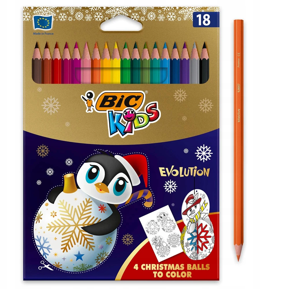 Bic Evolution spalvoti pieštukai, 18 spalvų