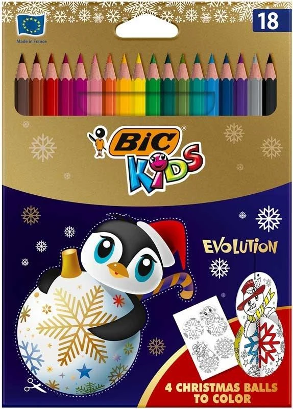 Bic Evolution spalvoti pieštukai, 18 spalvų