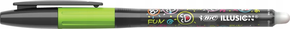 Bic Gel-ocity Illusion ištrinamas gelinis rašiklis, juodas, 1 vnt.