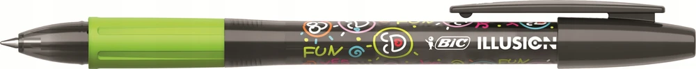 Bic Gel-ocity Illusion ištrinamas gelinis rašiklis, juodas, 1 vnt.