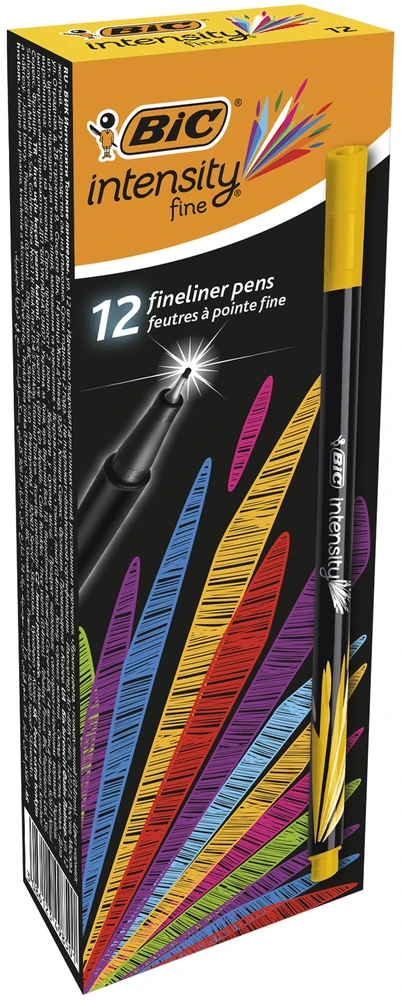 Bic Geltonas plonas rašiklis mokyklai ir biurui