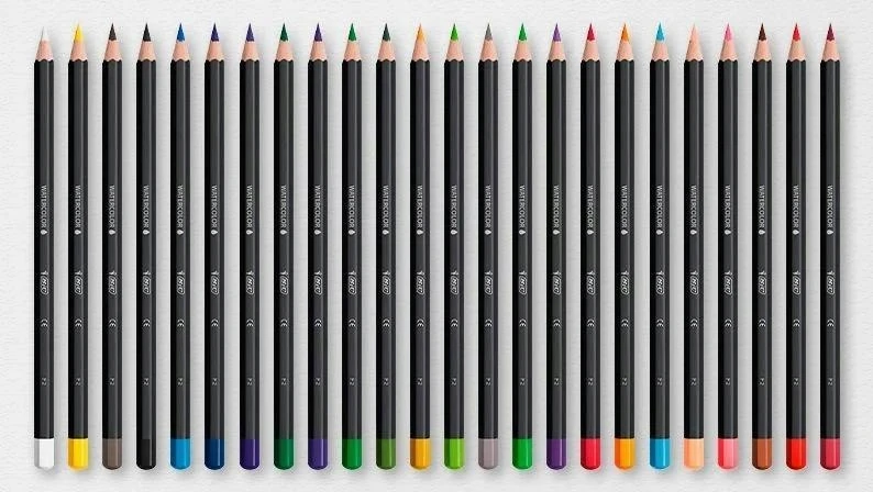 Bic Intensity akvarelinės kreidelės, 24 spalvos