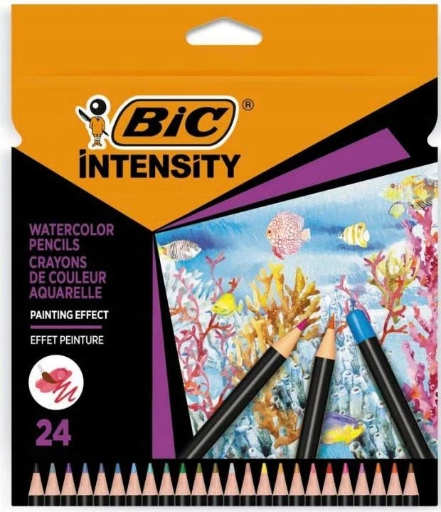 Bic Intensity akvarelinės kreidelės, 24 spalvos