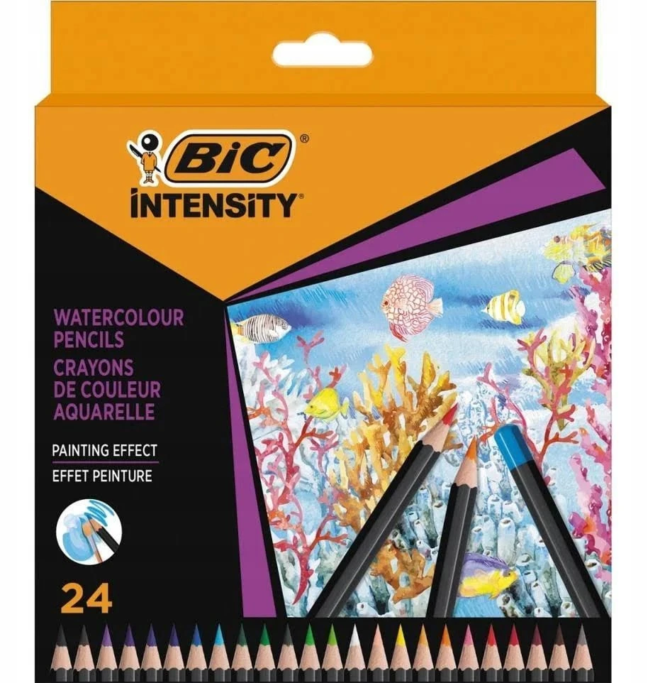 Bic Intensity akvarelinės kreidelės, 24 spalvos