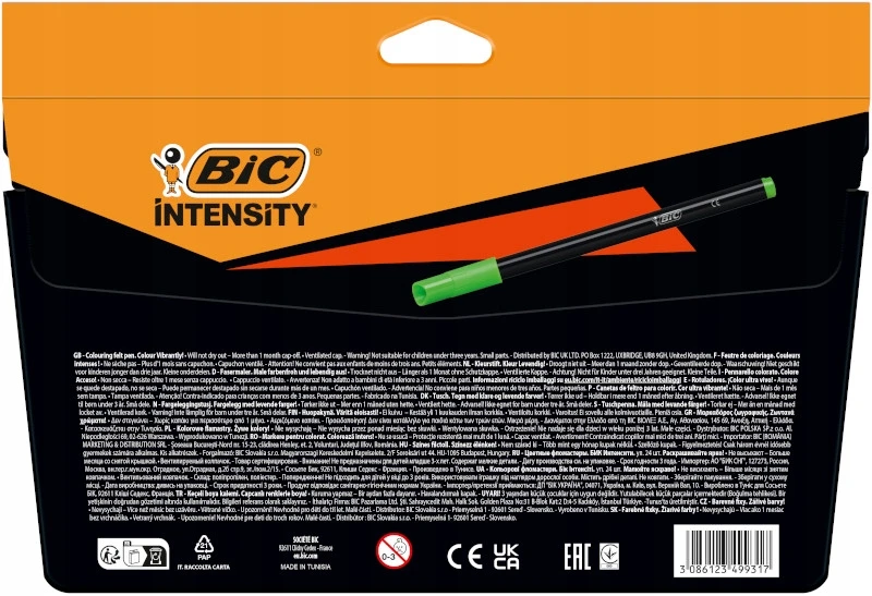 Bic Intensity Up flomasteriai, 24 spalvos
